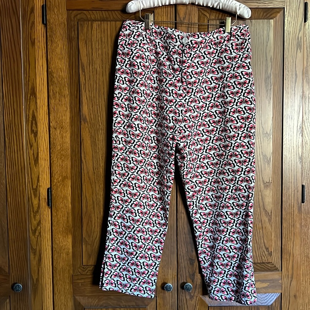 Talbots butterfly print size 14 stretch